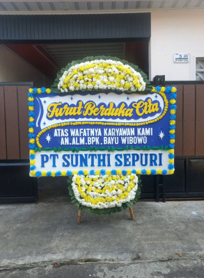 Papan Bunga Duka di Cigondewah Kidul